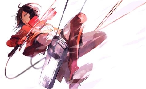 Mikasa Ackerman Shingeki No Kyojin Drawn By Hebi Yurari Danbooru