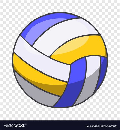 Volleyball (ball) — a volleyball is a ball used to play indoor volleyball, beach volleyball, or other less common variations of the sport. Volleyball ball icon cartoon style Royalty Free Vector Image