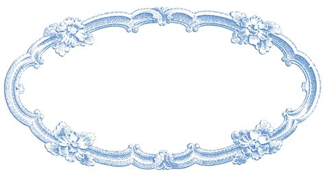 Vintage Clip Art Delicate Oval Frame The Graphics Fairy