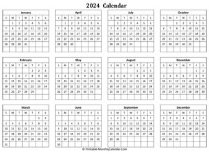 Calendar Blank 2024 Printable Easy To Use Calendar App 2024