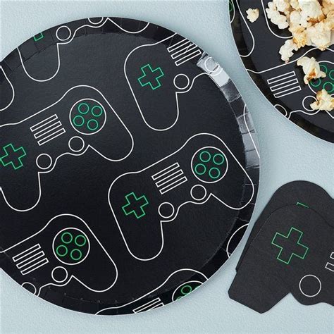 Gamer Eco Paper Plates 25cm 8pk Party Delights