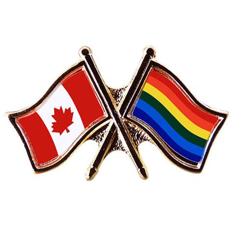 Canada Pride Crossed Pin Crossed Flag Pin Friendship Pin