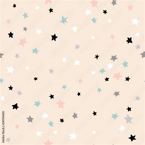 Seamless Abstract Pattern With Stars Creative Kids Texture For Fabric