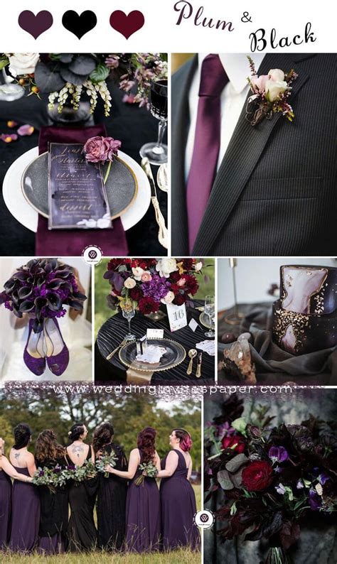 Top Amazing Plum Wedding Color Palettes For Fall Dark Wedding