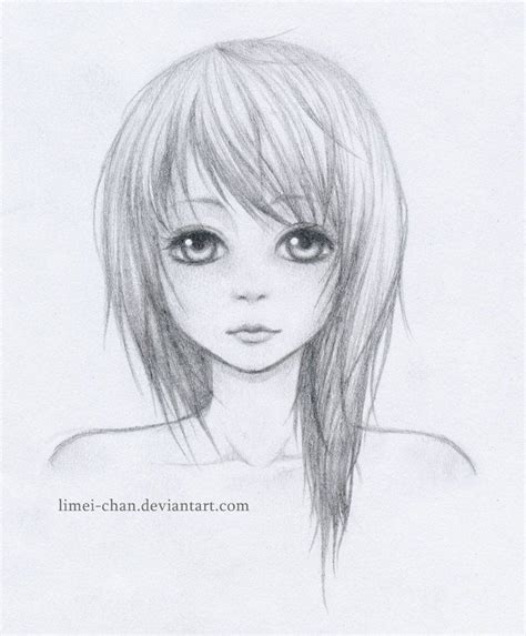 Realistic Manga Face By Limei Chan On Deviantart Cartoon Drawings Of