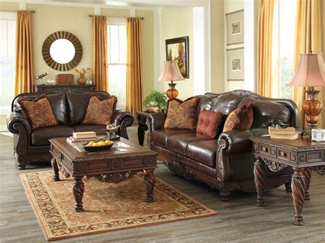Living room, bedroom, dining room, patio and garden, kitchen BRENTWOOD - EURO TRADITIONAL GENUINE LEATHER SOFA COUCH ...