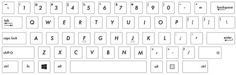 Printable Laptop Keyboard Layout Diagram