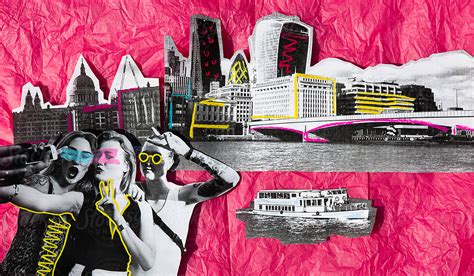 Collage Tourists And London Skyline By Stocksy Contributor Kkgas