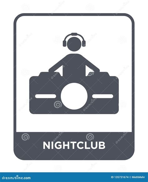 Nightclub Icon In Trendy Design Style Nightclub Icon Isolated On White