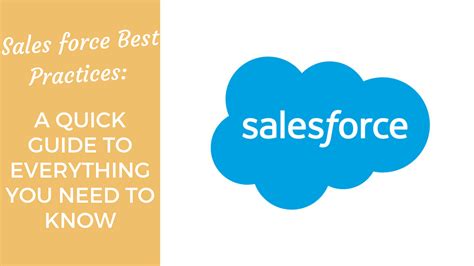 Sales Force Best Practices A Quick Guide To Everything You Need To Know
