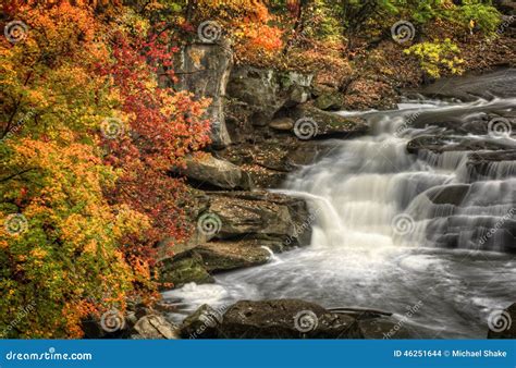 Beautiful Berea Falls In Autumn Stock Photo Image Of Ohio Cascade