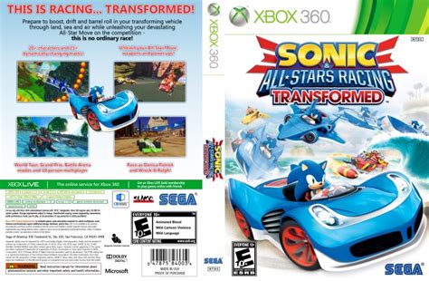 Sonic And All Stars Racing Transformed Xbox 360 Box Art Cover By Parapente