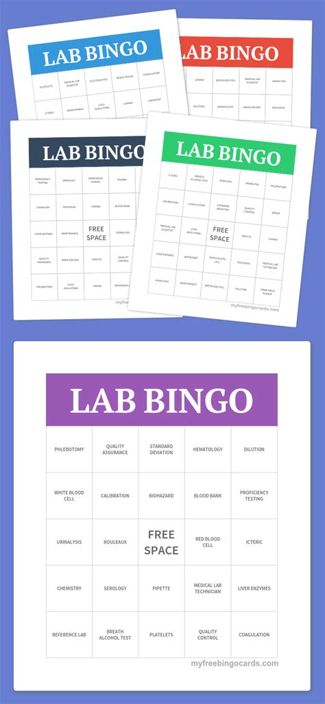 Lab Bingo Free Bingo Cards Free Printable Bingo Cards Bingo For Kids Images