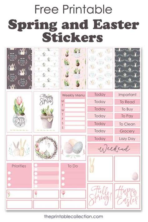 Free Printable Easter Stickers The Printable Collection