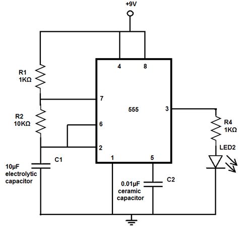 How To Build An LED Flasher Circuit With A 555 Timer Chip