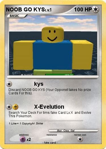 Pokémon Noob Go Kys Kys My Pokemon Card