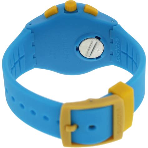 Swatch Mens Originals Suss400 Blue Silicone Swiss Quartz Watch