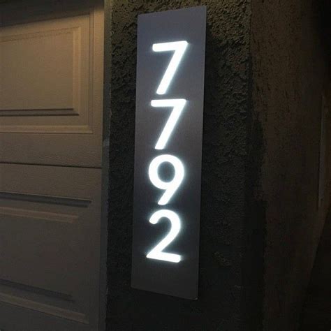 Glowsigns Custom Led House Number Sign Horizontal 5 Numbers