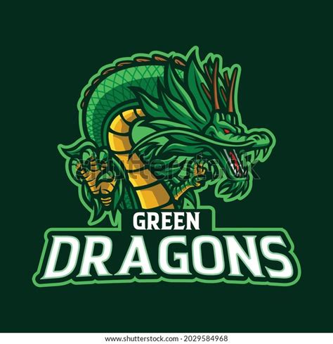 Green Dragon Mascot Logo Design Stock Vector Royalty Free 2029584968