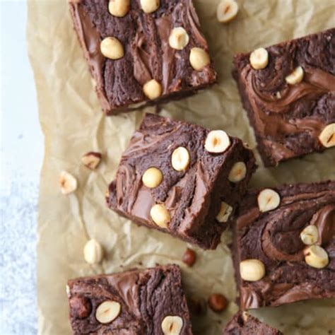 Nutella Brownies With Hazelnuts Completely Delicious