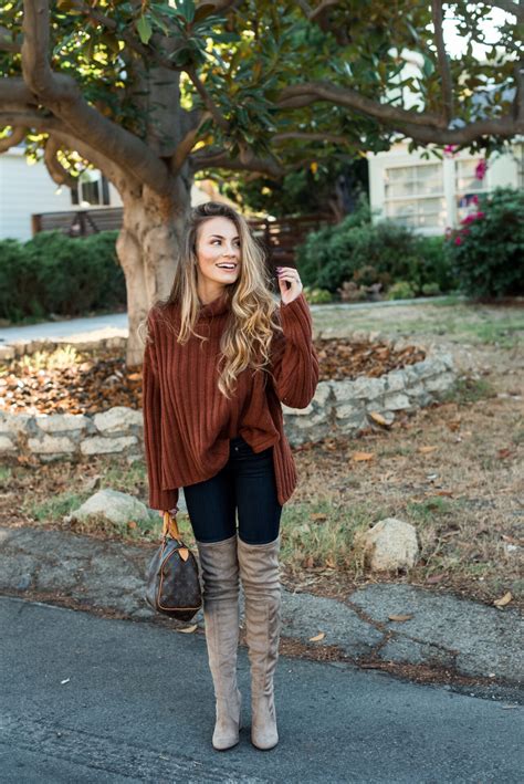 20 Over The Knee Boot Outfits To Copy For Fall Hello Gorgeous By