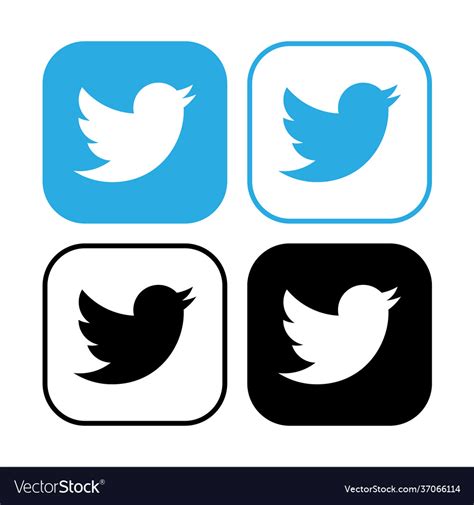 Twitter Logo Icon Royalty Free Vector Image Vectorstock