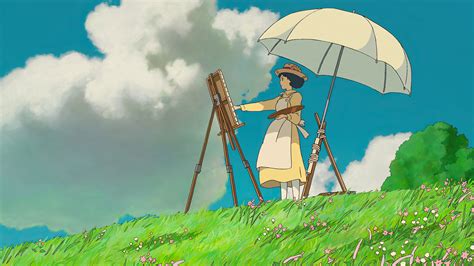 Taustakuvat Studio Ghibli Luonto Maisema Tuuli Yltyy Värikäs