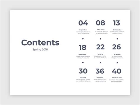 Design A Creative Table Of Contents Examples And Templates