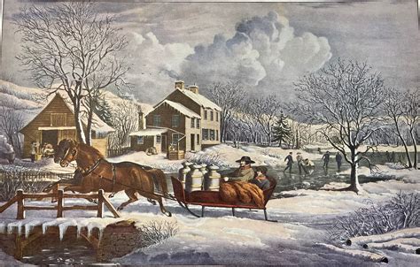 Currier And Ives Vintage 1853 Print American Farm Scenes No 4 Etsy