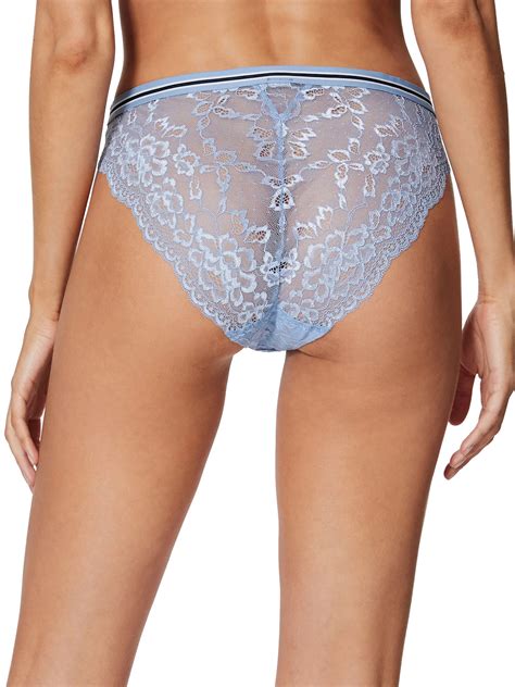 Marks And Spencer Mand5 Periwinkle All Over Lace Sporty Trim High Leg Knickers Size 14 To 18