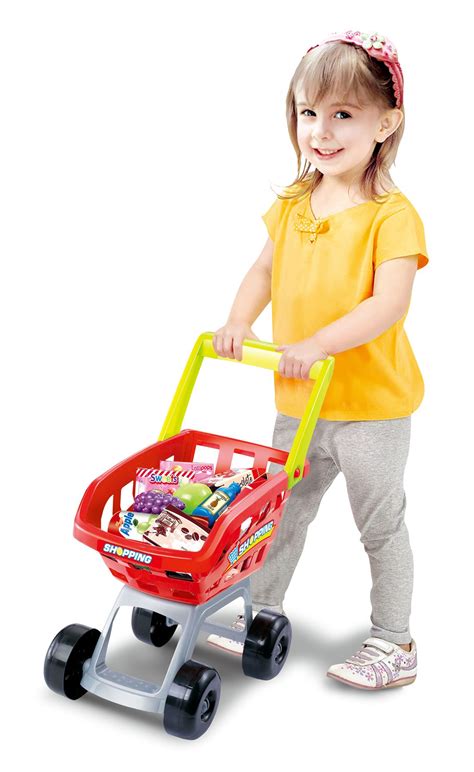 Vinsani Kids Pretend Play Supermarket Shop Toys Set Includes Trolley