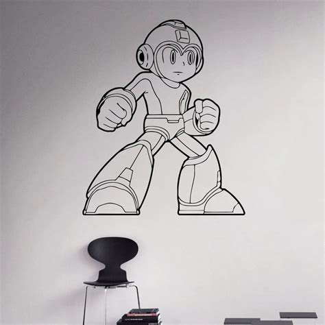 Mega Man Game Wall Decal Comics Superhero Wall Vinyl Sticker Retro Game