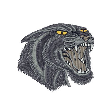 Free Machine Embroidery Design Black Panther Head Royal Present