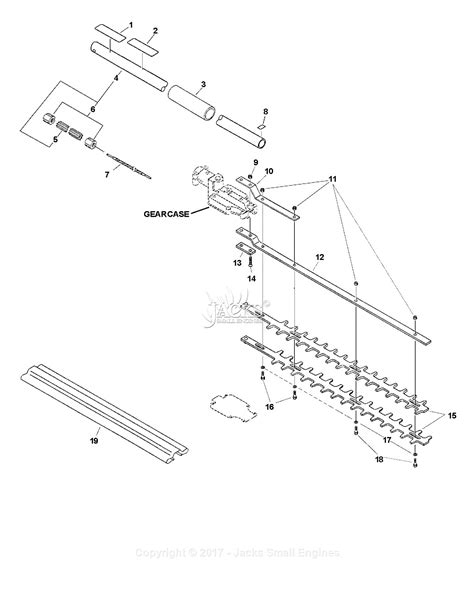 Echo 99944200480 Hedge Trimmer Attachment Parts Diagram For Main Pipe