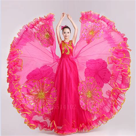 360 540 720 degree flamenco bullfighting belly dance costume women spanish gypsy national floral