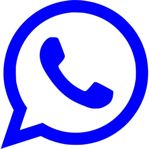 Blue Whatsapp Icon Free Blue Site Logo Icons