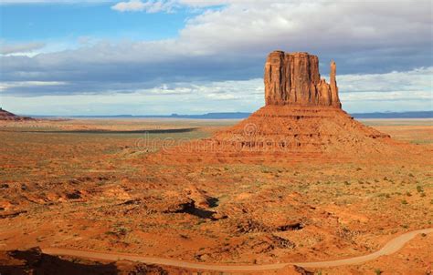 West Mitten Butte In Monument Valley Stock Photo Image Of Dusk