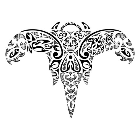 Colorless Maori Style Water Animal Tattoo Design Tattooimagesbiz