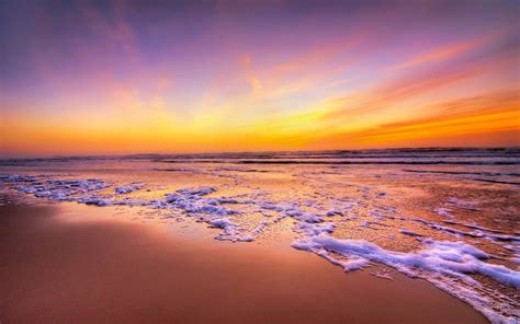 Golden Sunset At California Beach Beaches Wallpaper 1679x1050 177421