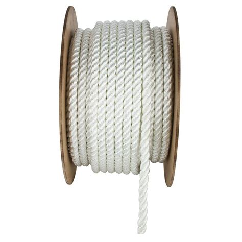 Everbilt 34 In X 150 Ft White Twisted Nylon Rope 72630 The Home Depot