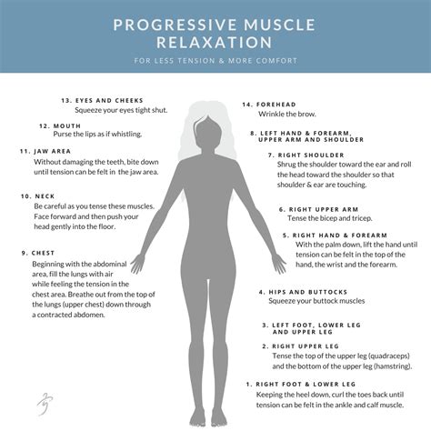 Progressive Muscle Relaxation To Relieve Stress Reduce Muscular Tension