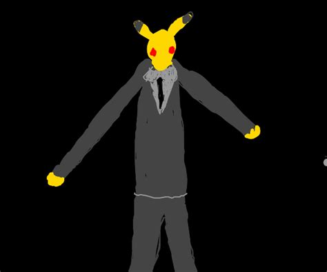 Pikachu As Slenderman Drawception