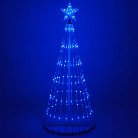 Wintergreen Lighting 12 Blue Outdoor Christmas Light Show Cone Tree