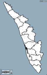 The western side of the state is totally covered with the arabian sea. Kerala: Free maps, free blank maps, free outline maps, free base maps