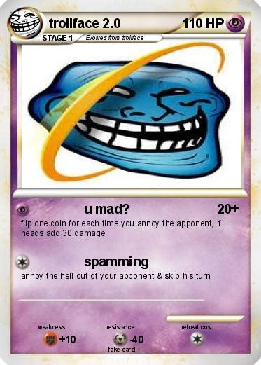 Pokémon Trollface 2 1 1 U Mad My Pokemon Card