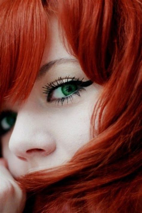 Red Hair And Green Eyes What More Could You Ever Ask For In A Beautiful Lady Beautiful Red