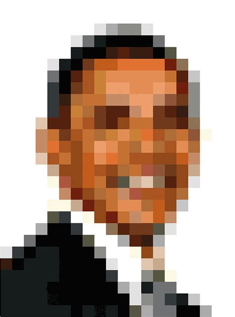 Barack Obama Pixelface Digital Art By Pixel Face