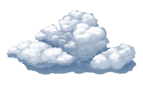 Nuvem Isolada Do Cúmulo Vetorial De Desenho Ilustração Do Vetor