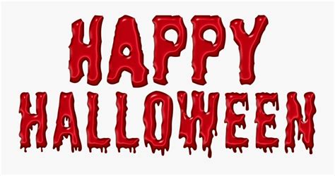 Happy Halloween Bloody Letters Free Transparent Clipart Clipartkey