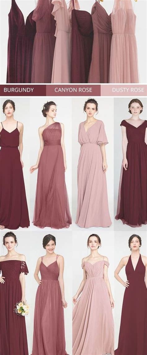 Burgundy Canyon Rose Dusty Rose Wedding Color Inspiration With